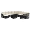 vidaXL Conjunto de Sof&aacute; de Jardim 12 unid. Preto e Branco Creme