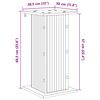 vidaXL Suporte para Plantas Branco Alto Brilho 30,5 x 30 x 60,5 cm