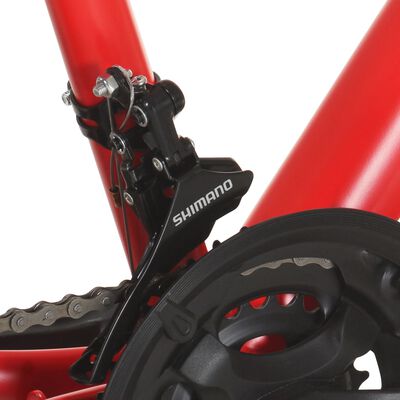 vidaXL Bicicleta de montanha 21 velocidades roda 26" 42 cm vermelho