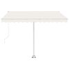vidaXL Toldo retr&aacute;til manual independente 300x250 cm cor creme