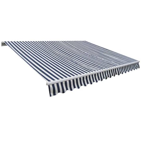vidaXL Toldo dobr&aacute;vel 300 cm azul-marinho e branco