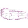 vidaXL Estrutura de cama otomana com colch&otilde;es tecido creme 180x200cm