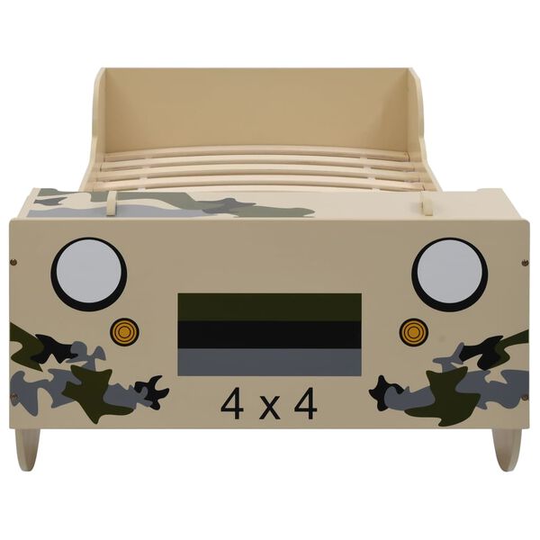 vidaXL Cama infantil 4x4 90x200 cm cor camuflado