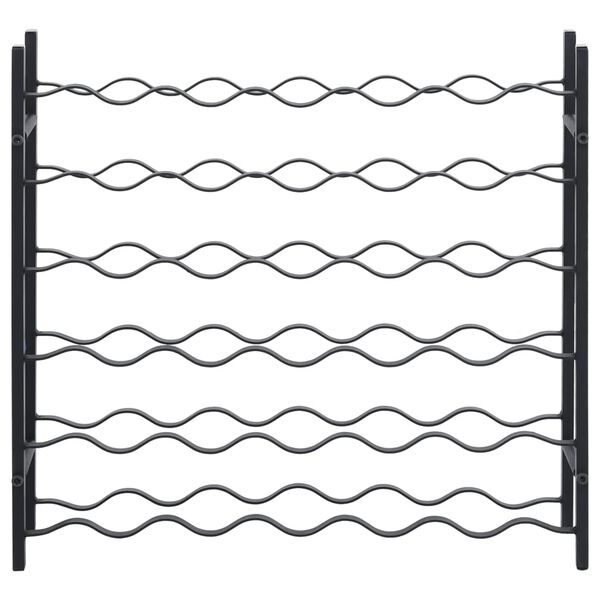 vidaXL Garrafeira para 36 garrafas ferro preto