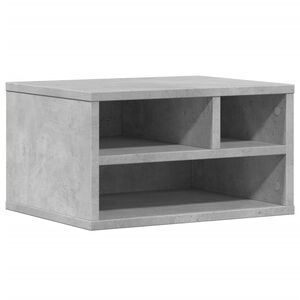 vidaXL Suporte de impressora 40x32x22,5 cm derivados de madeira cinza