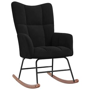 vidaXL Cadeira de baloi&ccedil;o veludo preto