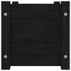 vidaXL Vaso/floreira de jardim 60x31x31 cm pinho maci&ccedil;o preto
