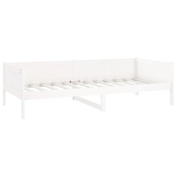 vidaXL Sof&aacute;-cama 90x190 cm madeira de pinho maci&ccedil;a branco