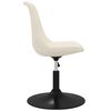vidaXL Cadeiras de jantar giratórias 4 pcs veludo cor creme