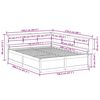 vidaXL Cama com estante sem colch&atilde;o 140x200 cm pinho maci&ccedil;o branco