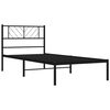 vidaXL Estrutura de cama com cabeceira 80x200 cm metal preto