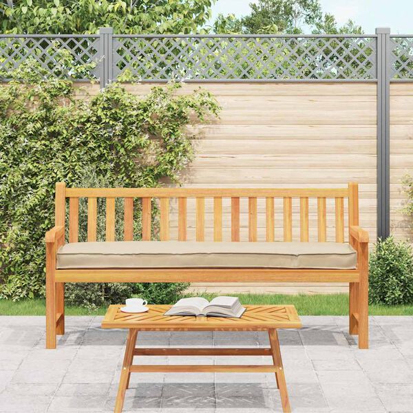 vidaXL Travesseiro de palete Bege 200 x 40 x 8 cm Tecido Oxford