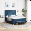 vidaXL Cama Box com colch&atilde;o com cabeceira Azul 140 x 200 cm tecido