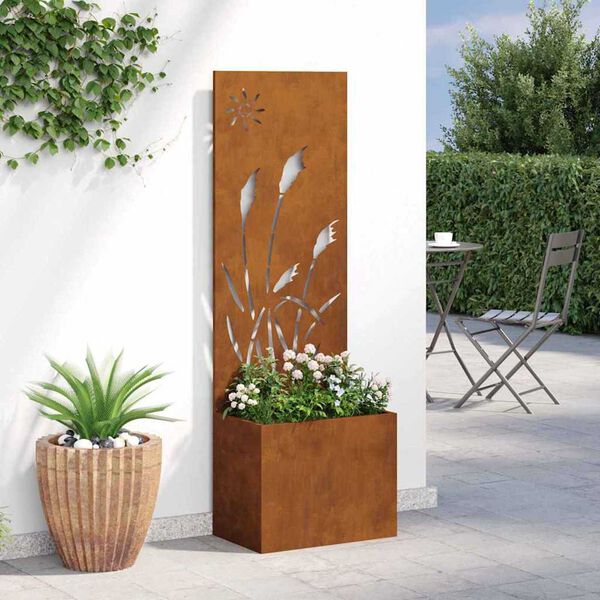 vidaXL Tela de Privacidade para Jardim Ferro Enferrujado 50 x 140 cm