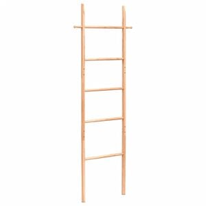 vidaXL Toalheiro escada 170 cm madeira de nogueira maci&ccedil;a