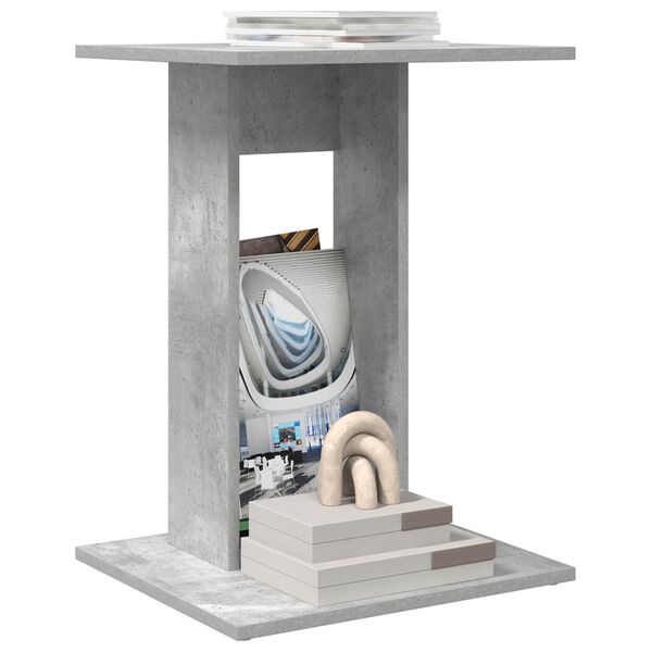 vidaXL Mesa Lateral Cinzento 45 x 40 x 62,5 cm Madeira processada