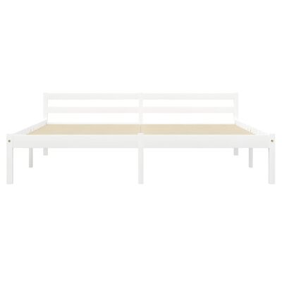 vidaXL Estrutura de cama 160x200 cm madeira pinho maciço branco