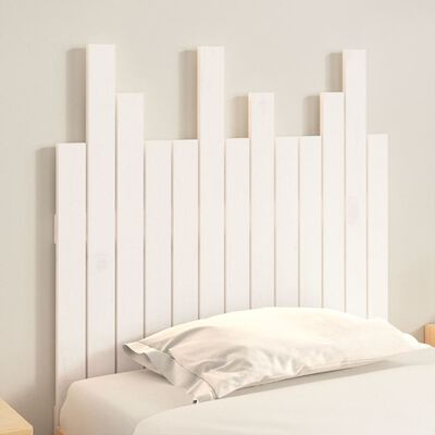 vidaXL Cabeceira de parede 82,5x3x80 cm madeira de pinho maciça branco