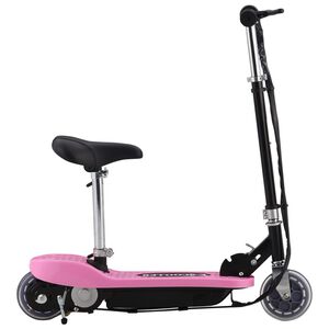 vidaXL Trotinete/scooter el&eacute;trica com assento 120 W rosa