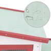 vidaXL Coelheira exterior grande 201x45x85cm madeira vermelho e branco