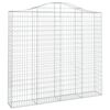 vidaXL Cestos gabi&atilde;o arqueados 14 pcs 200x30x180/200 ferro galvanizado