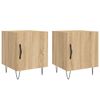 vidaXL Mesa cabeceira 2pcs 40x40x50cm deriv. madeira carvalho sonoma