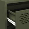 vidaXL Aparador 68x39x58,5 cm aço laminado a frio verde-azeitona
