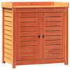 vidaXL Mesa de jardinagem c/ prateleiras madeira pinho maci&ccedil;a castanho