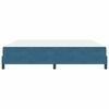 vidaXL Cama Box com colch&atilde;o Azul Escuro 200 x 220 cm tecido