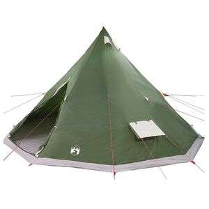 vidaXL Barraca Tipi com telhado Verde 560 x 560 x 300 cm tafet&aacute;