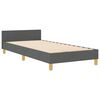 vidaXL Estrutura da Cama Cinzento escuro 90 x 190 cm tecido