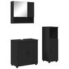 vidaXL Conjunto de M&oacute;veis para Banheiro 3 unid. Preto 61 x 35 x 64 cm