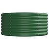 vidaXL Canteiro elevado jardim 224x80x36 cm aço galvanizado verde