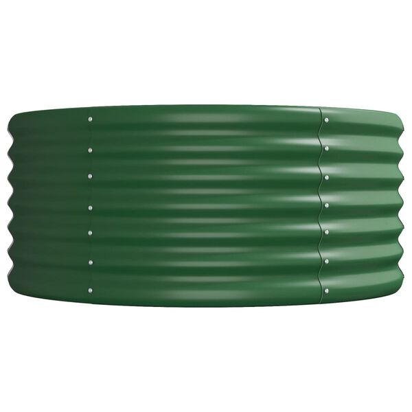 vidaXL Canteiro elevado jardim 224x80x36 cm aço galvanizado verde
