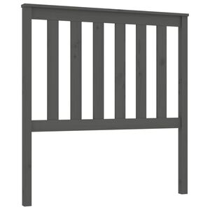 vidaXL Cabeceira de cama 96x6x101 cm pinho maci&ccedil;o cinzento
