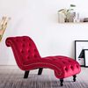 vidaXL Chaise longue em veludo vermelho