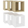 vidaXL Prateleiras parede forma de cubo 6 pcs 22x15x22cm branco/sonoma
