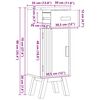 vidaXL Arm&aacute;rio de Banheiro com gaveta Olden Castanho 35 x 30 x 90 cm