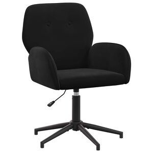 vidaXL Cadeira de Escrit&oacute;rio Girat&oacute;ria 54 x 55 x 90 cm Preto Veludo