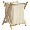 vidaXL Cesto de roupa 45x55x63,5 cm bambu creme