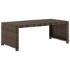 vidaXL 5 pcs conjunto lounge jardim c/ almofad&otilde;es vime PE castanho