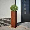 vidaXL Garden Planters 2 pcs Triangular a&ccedil;o resistente &agrave;s intemp&eacute;ries