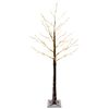 vidaXL &Aacute;rvore de Natal LED com neve Castanho 22 x 22 x 150 cm Pl&aacute;stico
