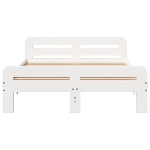 vidaXL Cama sem colch&atilde;o 180x200 cm madeira de pinho maci&ccedil;a branco