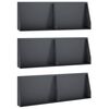 vidaXL Muro de Conten&ccedil;&atilde;o 6 unid. 60 x 12 x 30 cm A&ccedil;o Antracite