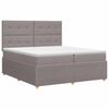 vidaXL Cama box spring com colch&atilde;o Cinzento-acastanhado 200 x 200 cm