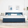 vidaXL Cama Box com cabeceira Manual Azul 200 x 200 cm tecido