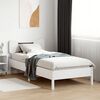 vidaXL Cama sem colch&atilde;o 75x190 cm madeira de pinho maci&ccedil;a branco