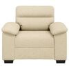 vidaXL Poltrona 100x81x84 cm tecido cor creme