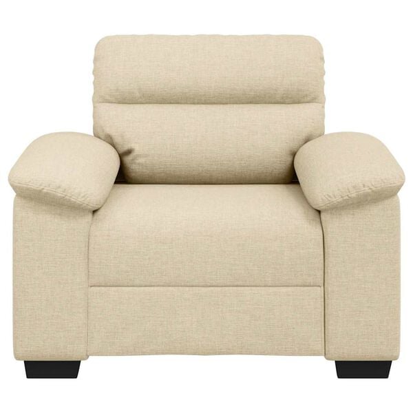 vidaXL Poltrona 100x81x84 cm tecido cor creme